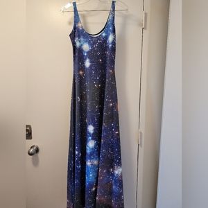 BlackMilk Galaxy Blue Maxi Dress